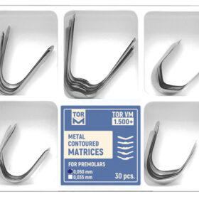 Metal Contoured Matrices for Premolars.